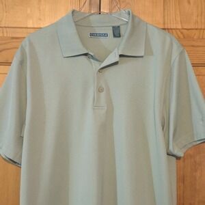Cubavera Mens Large Sage Green Cuban Style‎ Short Sleeve Button Down Shirt